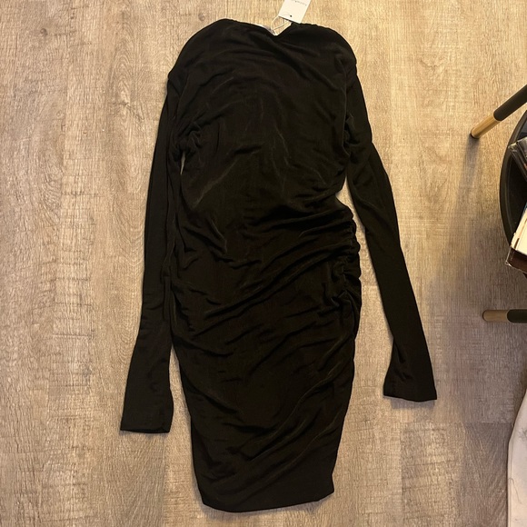 Black Plunge Dress - Picture 3 of 5